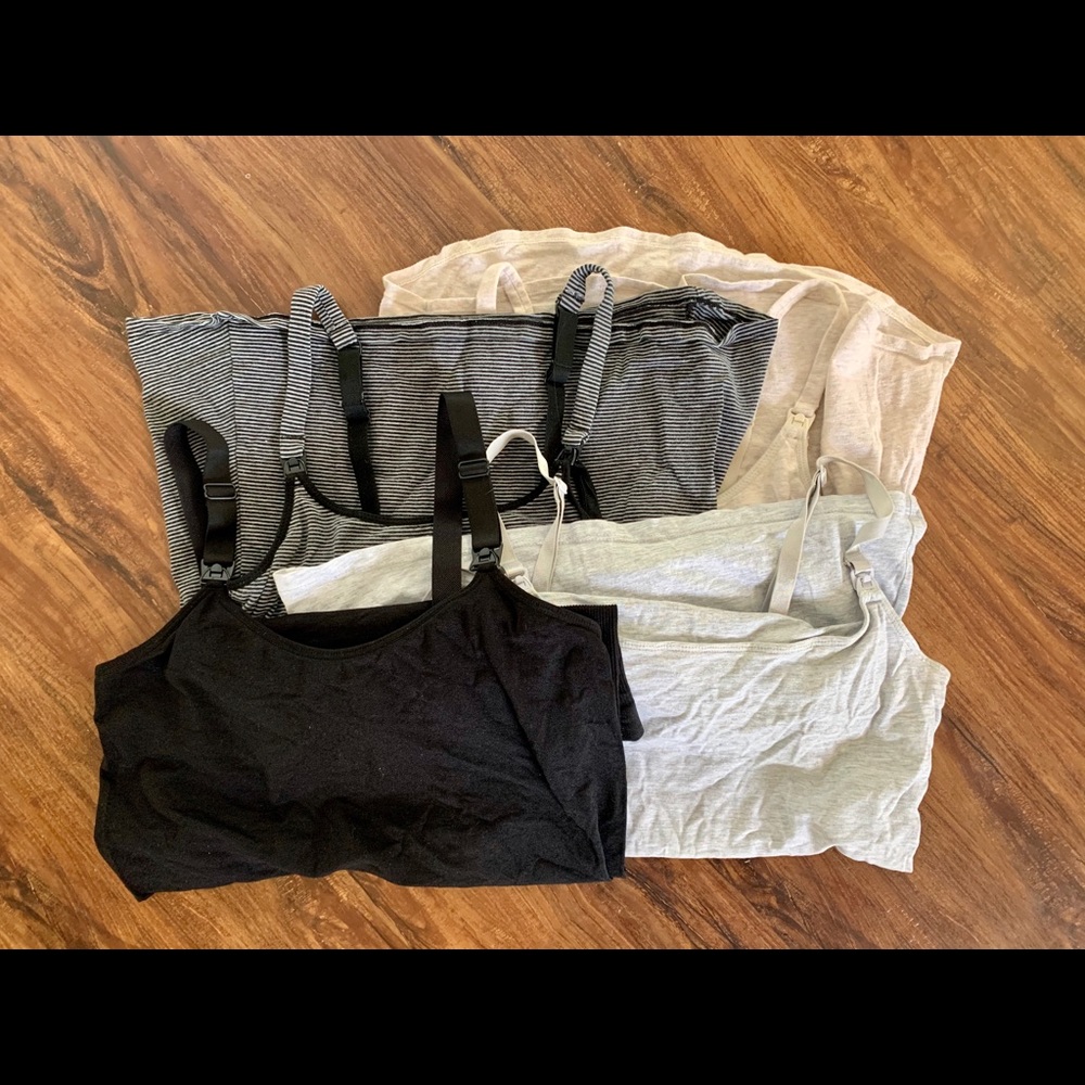 Bundle of 4 nursing tanks